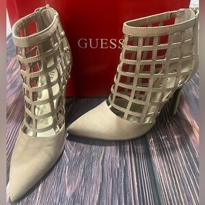 Guess Tan Cage Heels with Stiletto Design